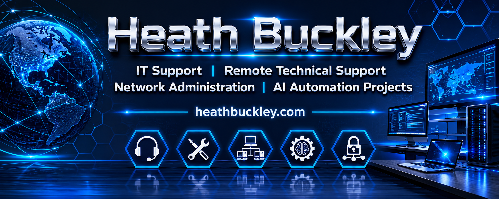 Heath Buckley - IT Support, Remote Technical Support, Network Administration, AI Automation Projects